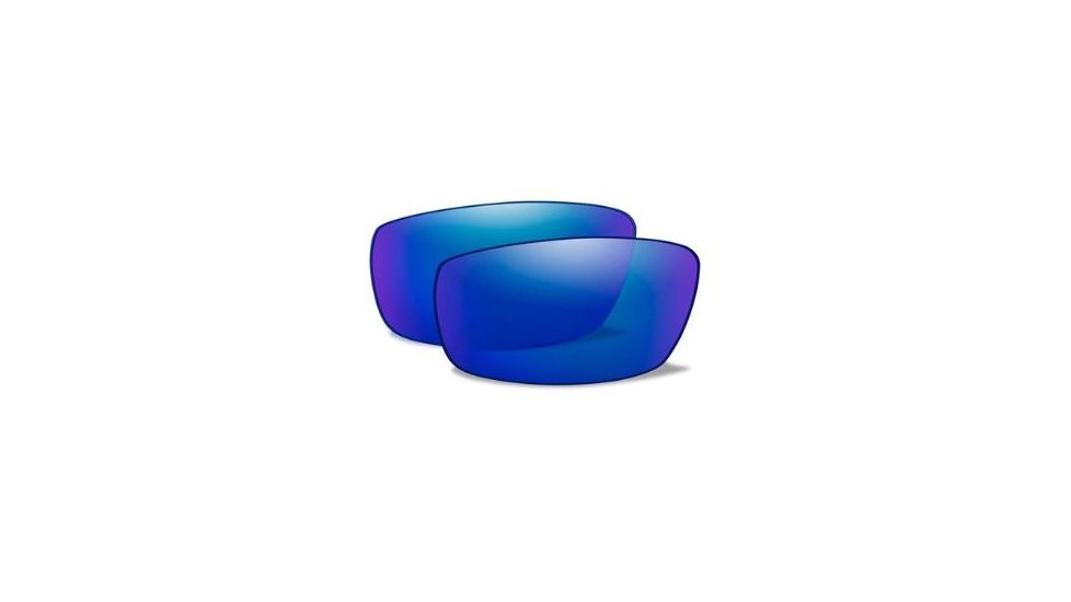 Wiley X Peak Replacement Lens,Polarized Blue Mirror Green ACPEAPB