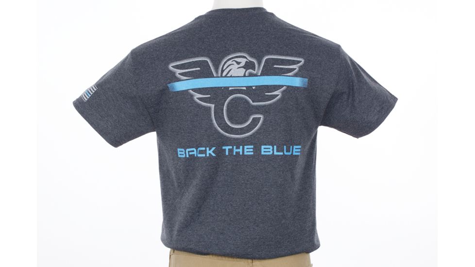 Wilson Combat Back the Blue T-Shirt, Heather, Extra Large 815XL