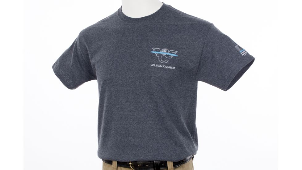 Wilson Combat Back the Blue T-Shirt, Heather, Extra Large 815XL