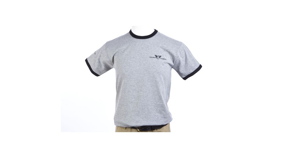 Wilson Combat Logo T-Shirt, Gray, Black Trim, Medium 580M