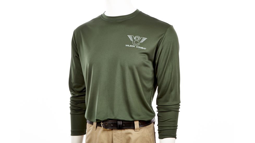 Wilson Combat Performance Long Sleeve Shirt, Green, Extra Large 827XL