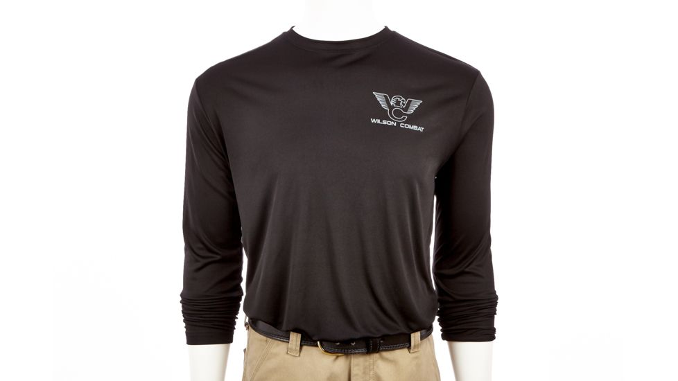 Wilson Combat Performance Long Sleeve Shirt, Black, Medium 828M