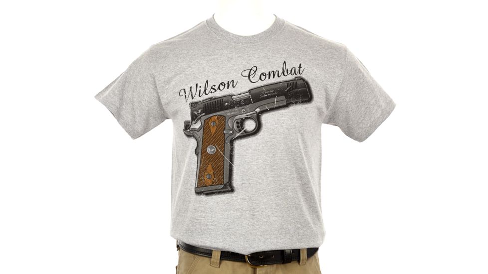 Wilson Combat Retro T-Shirt, Gray, Large, 844L