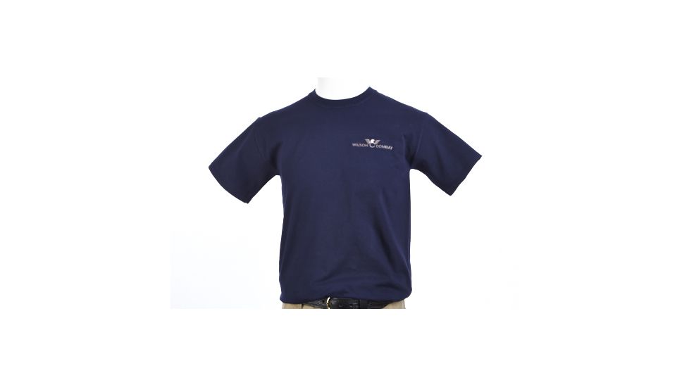 Wilson Combat T-Shirt with Logo, Navy Blue, Large 497L