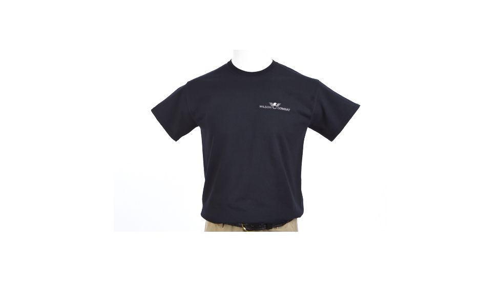 Wilson Combat T-Shirt with Logo, Black, Large 555L
