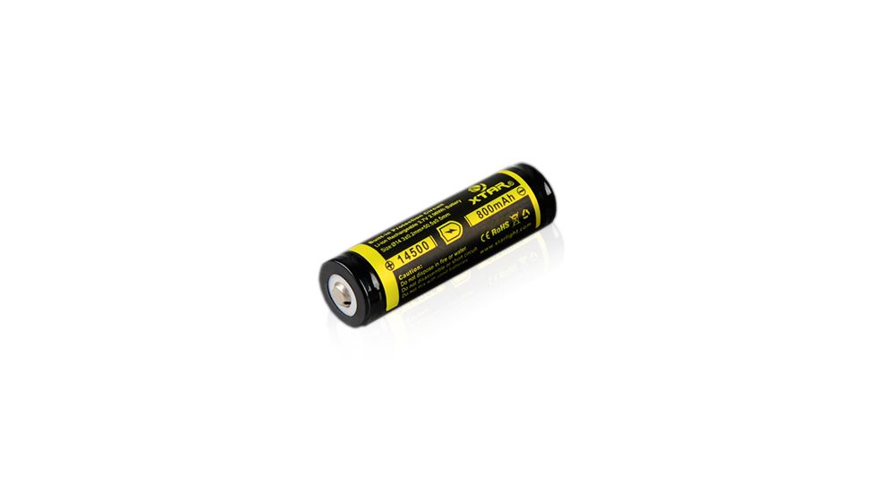 XTAR 14500 Battery - 800 mAh, Black, XTAR-14500-800MAH