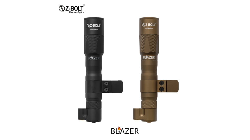 Z-Bolt Blazer LEP Weapon Light - Dual Fuel - Cable Port Switch, Black, LEP-18650-PORT-BLK-PHCF