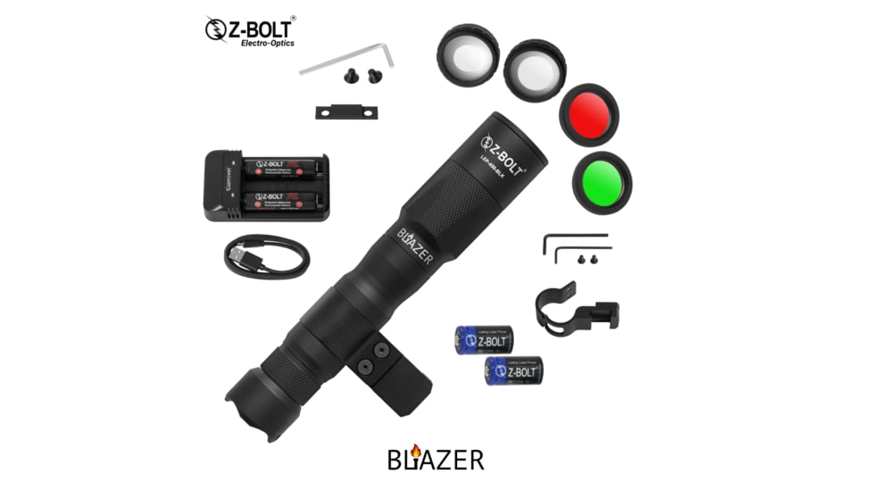 Z-Bolt Blazer LEP Weapon Light and ARMS Mount - Dual Fuel - 18650, CR123A, FDE, LEP-18650-FDE-PHCF-17S