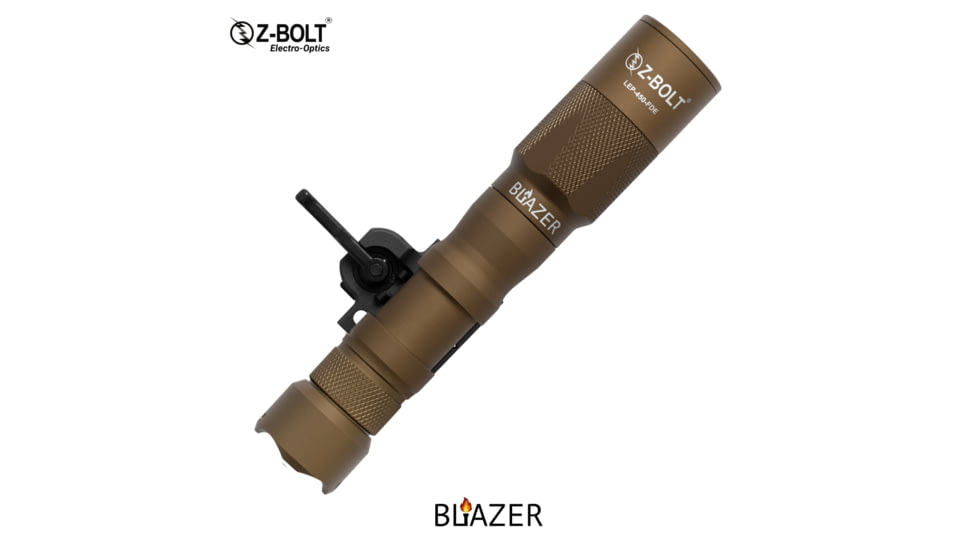 Z-Bolt Blazer LEP Weapon Light and ARMS Mount - Dual Fuel - 18650, CR123A, FDE, LEP-18650-FDE-PHCF-17S