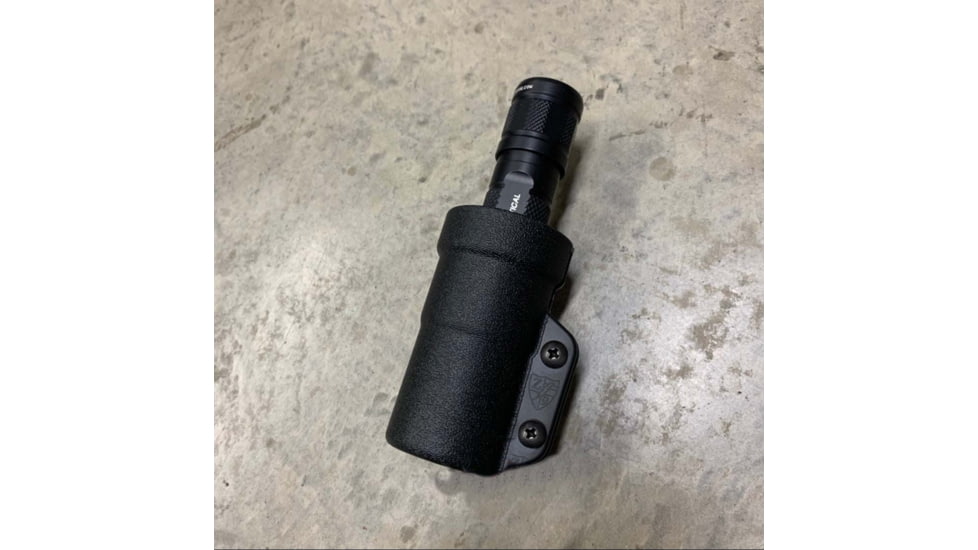 Zero9 Flashlight Case Holster, Bezel Down 2, Molle Loks, Plain Black, Z9-4025-BLK-MLK