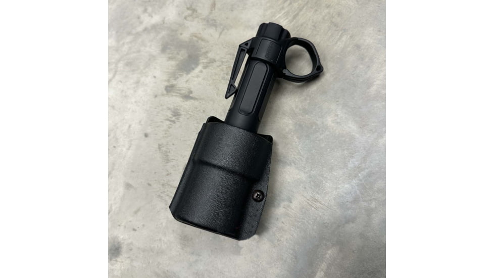 Zero9 Flashlight Case Holster, Bezel Down 2, Molle Loks, Plain Black, Z9-4025-BLK-MLK