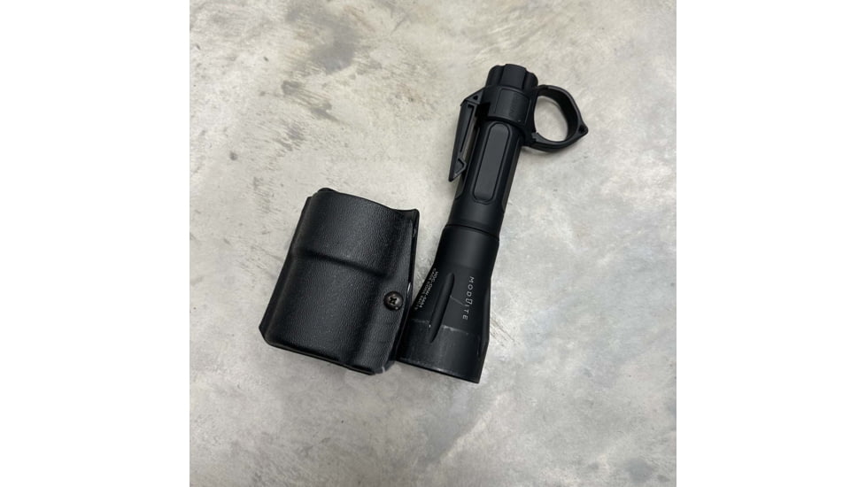 Zero9 Flashlight Case Holster, Bezel Down 2, Molle Loks, Plain Black, Z9-4025-BLK-MLK