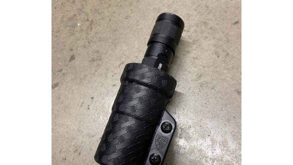 Zero9 Flashlight Case Holster, Bezel Down 2, Molle Loks, Plain Black, Z9-4025-BLK-MLK