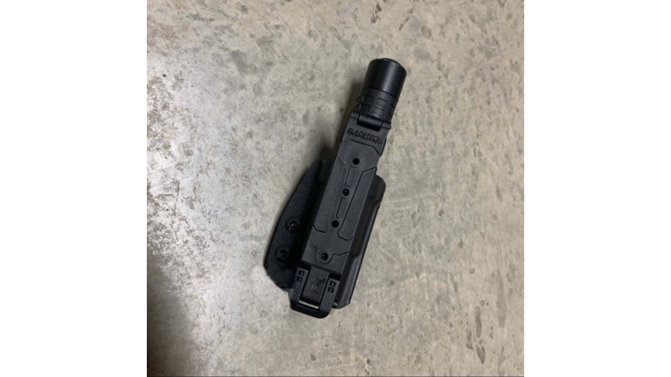 Zero9 Flashlight Case Holster, Bezel Down 2, Molle Loks, Plain Black, Z9-4025-BLK-MLK