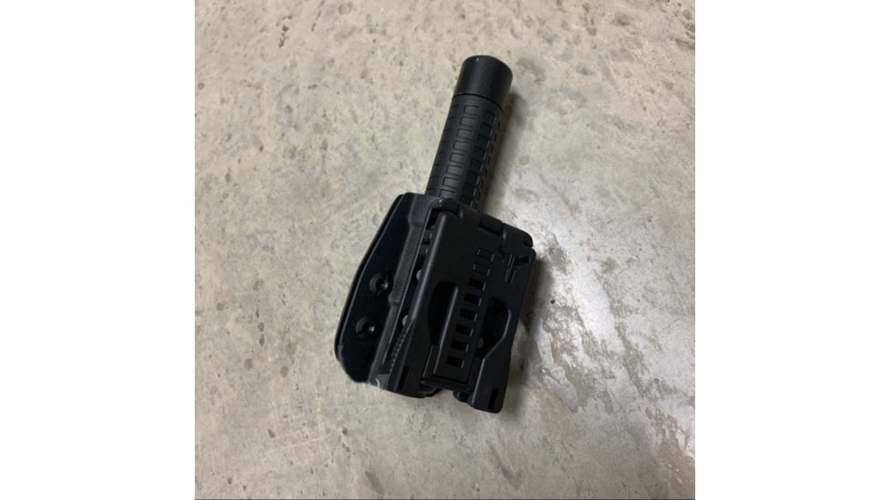 Zero9 Flashlight Case Holster, Bezel Down 2, Molle Loks, Plain Black, Z9-4025-BLK-MLK